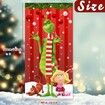 Grinch Christmas Decorations Grinch Door Cover Red Backdrop Funny Xmas Hanging Banners Merry Christmas Porch Sign for Indoor Outside