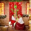 Grinch Christmas Decorations Grinch Door Cover Red Backdrop Funny Xmas Hanging Banners Merry Christmas Porch Sign for Indoor Outside