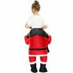 Christmas Costume Party Cosplay Mounted Cycling Santa Claus Inflatable Clothes Kids Teens  120cm-150cm