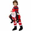 Christmas Costume Party Cosplay Mounted Cycling Santa Claus Inflatable Clothes Kids Teens  120cm-150cm