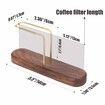 Cone Coffee Filter Holder,Stand Coffee Filter Storage,Coffee Filter Container for V60 Paper Coffee Filters Size #01 and #02,Walnut & Brass