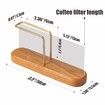 Cone Coffee Filter Holder,Stand Coffee Filter Storage,Coffee Filter Container for V60 Paper Coffee Filters Size #01 and #02,Cherry Wood & Brass