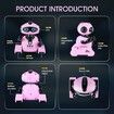 Robots Toys for Kids, 2.4Ghz Remote Control Robot Toys with Music and LED Eyes for Boys Girls 3 to 12 Year  Pink