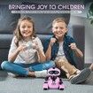 Robots Toys for Kids, 2.4Ghz Remote Control Robot Toys with Music and LED Eyes for Boys Girls 3 to 12 Year  Pink