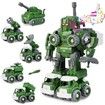 Take Apart Armored Fighting Vehicles Transform to Defender Robot Toys DIY Assembly Military Building Sets STEM Birthday Gift for 4+