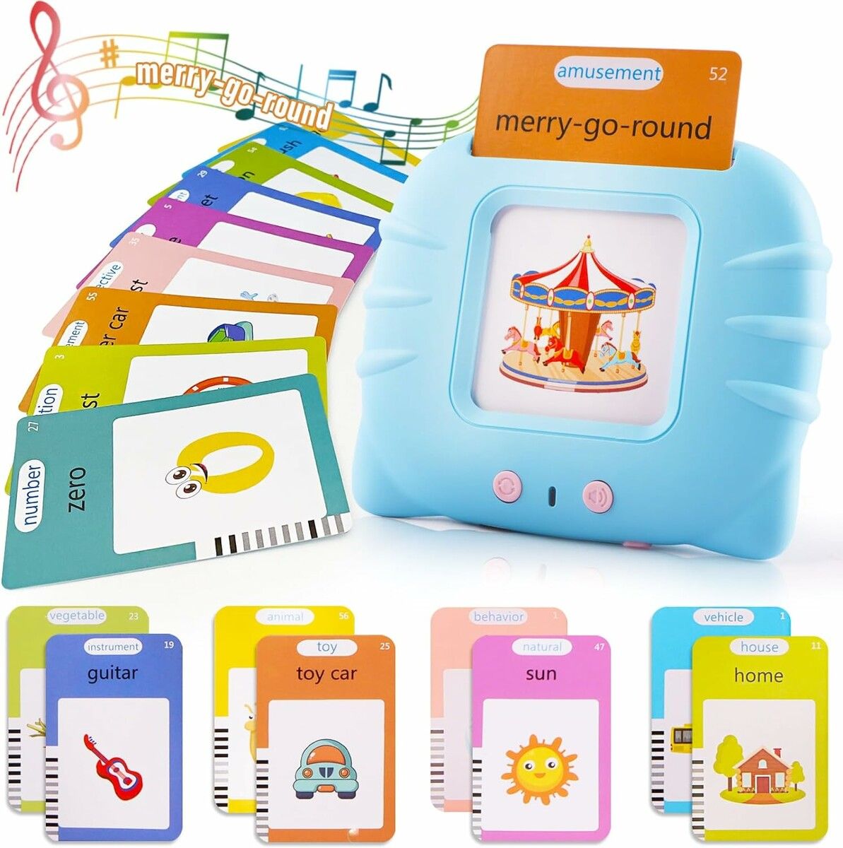 Talking Flash Cards for Toddlers 3 to 6 Years, 510 Sight Words for Boys ...