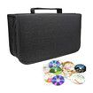 128 CD Storage Capacity Portable Storage Holder for Home Car CD Protective Case (Black)