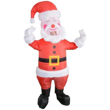 Inflatable Santa Shape Cosplay Christmas Inflatable Fancy Dress Adults Fun Merchandise Costume Set Women Men Gift Event Party,Suitable for Height 150-190 CM