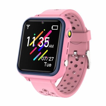Smartwatch Children's Watch, Waterproof Music Smartwatch for Boys and Girls Pink