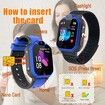 4G Smart Watch for Kids with SIM Card, Kids Phone Smartwatch GPS Tracker for 4 to 12 Boys Girls Blue