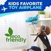 Airplane Toys for Kids, Bump and Go Action for Boys and Girls 3-12 Years Old Blue