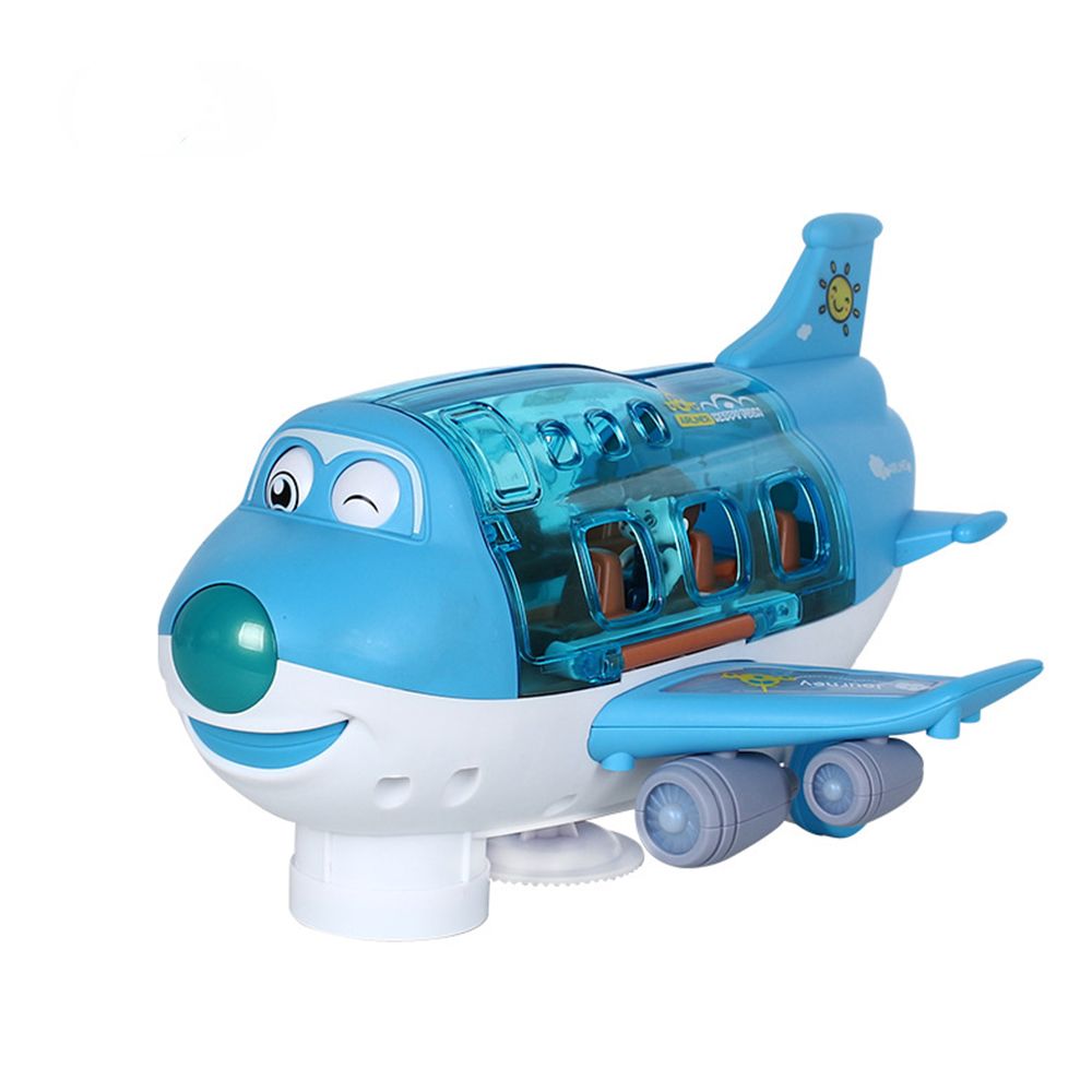 Airplane Toys for Kids, Bump and Go Action for Boys and Girls 3-12 Years Old Blue