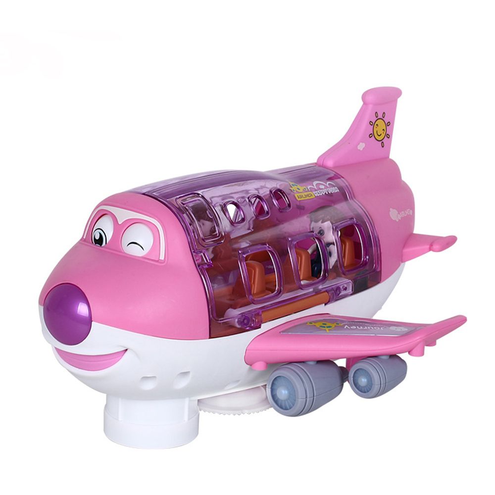 Airplane Toys for Kids, Bump and Go Action for Boys and Girls 3-12 Years Old Pink