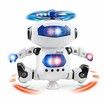 Musical Walking Dancing Robot Toy for Kids, Flashing Lights, 360° Body Spinning, Toddlers Bosys Girls Fun Toy Figure