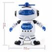 Musical Walking Dancing Robot Toy for Kids, Flashing Lights, 360° Body Spinning, Toddlers Bosys Girls Fun Toy Figure