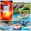 Tiny Pump X Portable Air Pump+ Camping Light Ultra-Mini Air Pump with 1300mAh Battery USB Rechargeable for Pool Floats Air Bed Air Mattress Swimming Ring Vacuum Storage Bags (Blue - X)