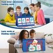 CVC Word Builder Desktop Pocket Chart Tent Cards Kit Phonics Games Flash Cards for Classroom Spelling Educational Toy for Kids