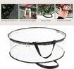 Clear Black 76*20cm Clear Wreath Storage Bags Plastic Wreath Bags with Dual Zippers and Handles for Christmas Thanksgiving Holiday Wreath Storage