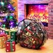 Clear Black 76*20cm Clear Wreath Storage Bags Plastic Wreath Bags with Dual Zippers and Handles for Christmas Thanksgiving Holiday Wreath Storage