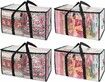 4-Pack Oversized Moving Bags with Reinforced Handles, Heavy-Duty Storage Tote for Clothes, Moving Supplies (Clear)