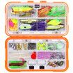 Fishing Lures Kit, Fishing Bait Tackle Including Crankbaits Plastic Worms Hard Metal Minnow Pencil Frogs VIB Jigs Hook Fishing Gears