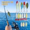 Fishing Lures Kit, Fishing Bait Tackle Including Crankbaits Plastic Worms Hard Metal Minnow Pencil Frogs VIB Jigs Hook Fishing Gears