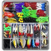 Fishing Lures Kit, Fishing Bait Tackle Including Crankbaits Plastic Worms Hard Metal Minnow Pencil Frogs VIB Jigs Hook Fishing Gears