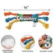 Tough Dog Chew Toy Squeaky Rainbow Candy-Shaped Interactive Rope Toy for Aggressive Chewers for All Types of Pet