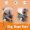 Tough Dog Chew Toy Squeaky Rainbow Candy-Shaped Interactive Rope Toy for Aggressive Chewers for All Types of Pet