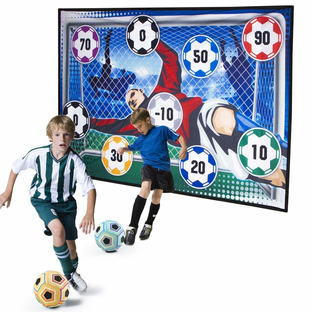 Football Throwing Target Sticky Soccer Throwing Target Game  Sports Game Toys Garden Lawn Outdoor and Indoor, Soccer Toys Gift for Children, Boys, Girls