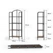 Levede Display Shelf  Bookshelf Foldable Bookcase  Kitchen Office Storage 4 Tier