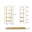 Levede Display Shelf  Bookshelf Foldable Bookcase  Kitchen Office Storage 4 Tier