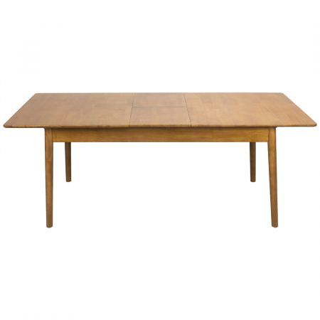 Levede Dining Table 1.6-2M Extendable Rubber Wood Frame Rectangle 8-10 Seater