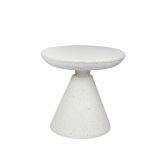 Levede Side Table Terrazzo Coffee Tables Modern Hourglass Stool Stand Beige 51cm