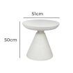 Levede Side Table Terrazzo Coffee Tables Modern Hourglass Stool Stand Beige 51cm