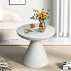 Levede Side Table Terrazzo Coffee Tables Modern Hourglass Stool Stand Beige 51cm