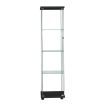 Display Cabinet 4-Tier Glass Door Black