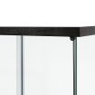 Display Cabinet 4-Tier Glass Door Black