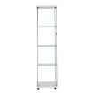 Stacked Display Cabinet Tempered Glass  4 Tier Shelves Lockable Magnetic Door