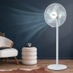 Spector Pedestal Floor Fan Portable Commercial Table Cooling Fans 3 Speed