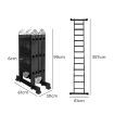 Traderight Multi Purpose Ladder Aluminium Folding Platform Extension Step 3.6M