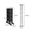 Traderight Multi Purpose Ladder Aluminium Folding Platform Extension Step 4.7M