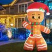 Santaco Christmas Inflatable Gingerbread Man 2.4M Xmas Decor LED Lights Outdoor