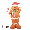 Santaco Christmas Inflatable Gingerbread Man 1.5M Xmas Decor LED Lights Outdoor