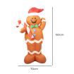 Santaco Christmas Inflatable Gingerbread Man 1.5M Xmas Decor LED Lights Outdoor