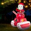 Santaco Christmas Inflatable Santa Claus Tank 1.8M Xmas Decor LED Lights Outdoor