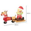 Santaco Christmas Inflatable 2.1M Xmas Outdoor Decor Garden LED Light Dog Sleigh