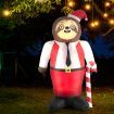 Santaco Christmas Inflatable Sloth 1.8M Xmas Party Decoration LED Lights Outdoor