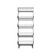 TOQUE 5 Tier Kitchen Trolley Cart Storage Rack Vegetable Organiser Shelf Wheels