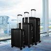 Slimbridge Luggage Suitcase Trolley Set Travel Lightweight 3pc 20"+24"+28" Black